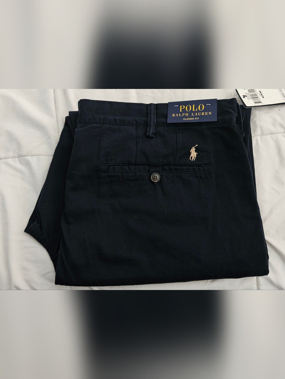 New-Polo by Ralph Lauren Men’s Navy Chino Shorts with Embroidered Pony
